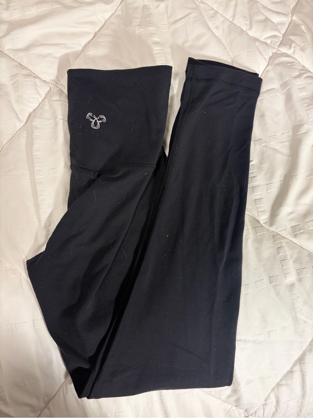 TNA Black Kids Leggings with Reflective Logo